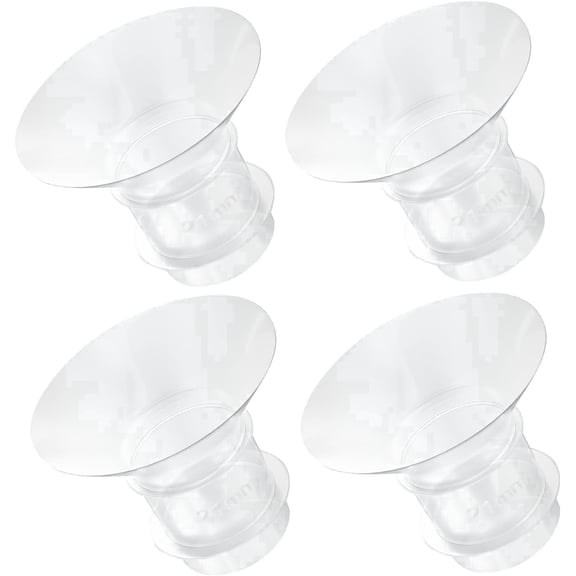 Breast Pump Flange Inserts 4 Pack, 24mm, Compatible with Medela, Spectra, Willow and Momcozy S12 Pro, S9 Pro, S9, S12 Wearable Pumps