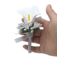 thumbnail image 1 of 4Pcs Bride Boutonniere Groom Boutonniere for Bride and Groom Wedding Ceremony, 1 of 12
