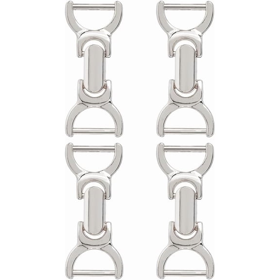 4Pcs Buckle Metal Closure 2.28x0.98inch Double D-Ring Snaffle Bit Twist Lock Closure Buckles DIY for DIY Bag