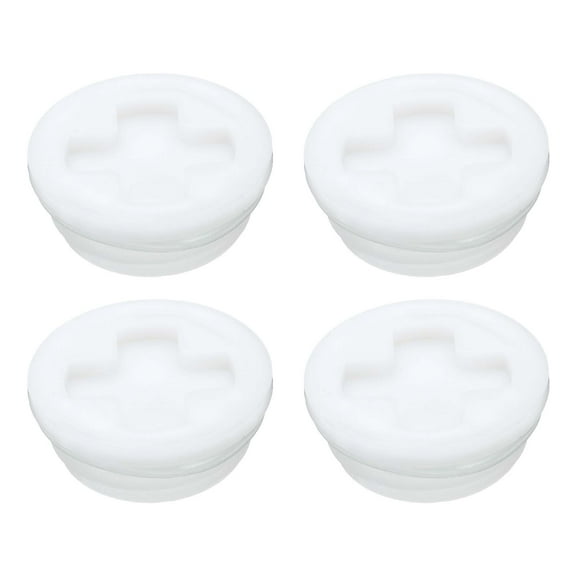 4Pcs Bung Cap, 2 11/16'' Plastic Bung Hole Caps, Coarse Thread Drum Hole Cap with Gasket for 55 Gallon Plastic Drums, Fuel Tank, Household Bucket and Oil Tank