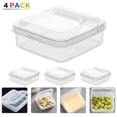 thumbnail image 1 of 4Pcs Butter Cheese Storage Box Portable Fresh Fruit Veggie Food Snack Container, 1 of 6