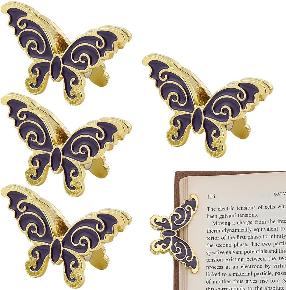 4Pcs Butterfly Book Clip Vintage Notebook Clip Gold Butterflies Insect ...