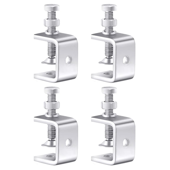 4Pcs C-Clamp Set,Heavy Duty C Clamps with Adjustable Knob Industrial Strength C Clamp for Woodworking, Welding