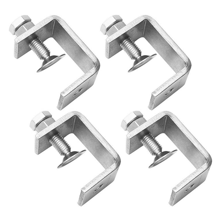 4Pcs C-Clamps Heavy Duty Stainless Steel , Small Metal Clamps With