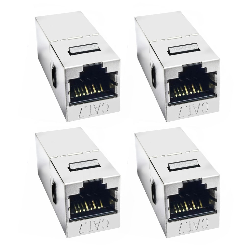 4Pcs CAT7 Couplers RJ45 Keystone Shielded Couplers Inline Female to ...