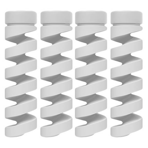 4Pcs Cable Protector Flexible Anti-tangled Anti-bending Anti-break Spiral Data Cable Protective Sleeve Phone Accessories