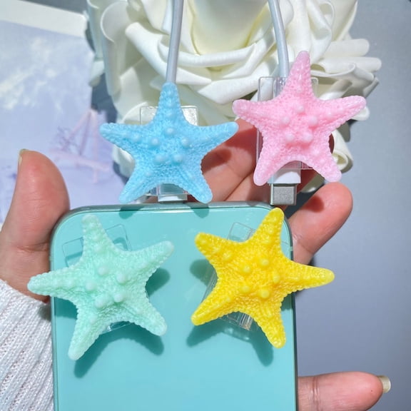 4Pcs Cable Protectors for Cords Charger Protector Cute Cord Protector Type-C TPU Protector, Phone Cord Protector, Charger Accessories