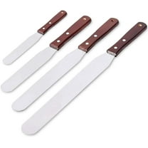 4Pcs Cake Decorating Icing Spatula set with4, 6, 8 and 10Inch Stainless Steel