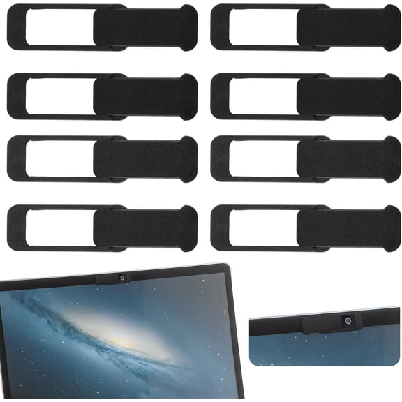4Pcs Camera Cover Laptop, Webcam Cover Slide for Privacy Safe Suitable for Computer Mobile Phones Laptops Tablets - Black