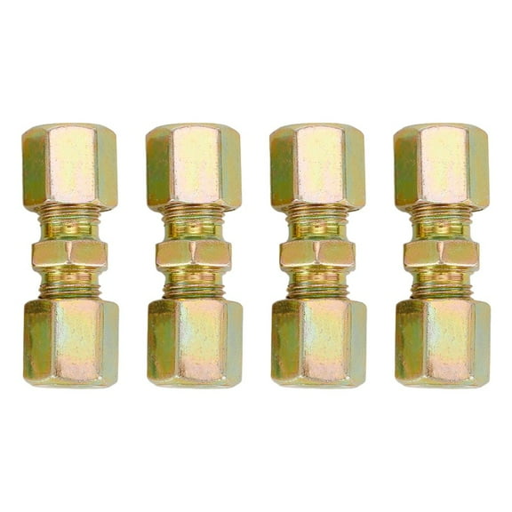 4Pcs Car Brake Line Fitting Brake Line Connector For Brake Pipe Without Flanging Connectors Brake Line Connector Brass Unions