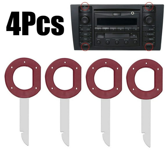 4Pcs Car CD Player Radio Stereo Release Removal Repair Tools Keys Metal Tool