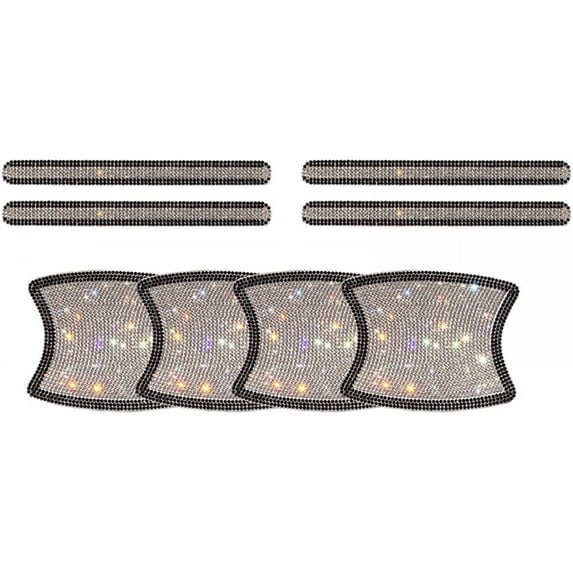 4Pcs Car Door Handle Stickers, Car Door Cup Protector Rhinestones Car Accessories for Car SUV Vehicle