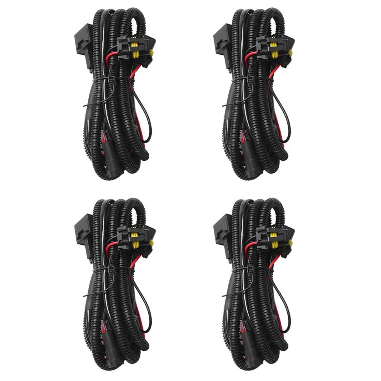 4Pcs Car Fog Light Relay Harness H11 880 Relay Adapter Extension Cable ...