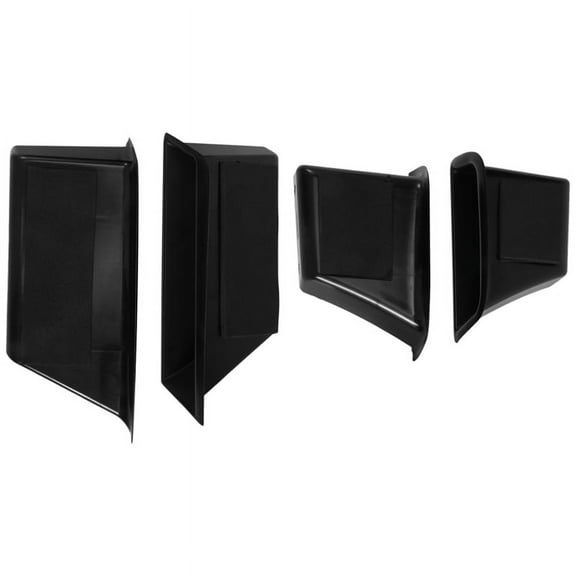 4Pcs Car Front Rear Door Armrest Storage Box for C Class W204 2008-2014 Interior Modification Decorative Accessories,2 * front door storage box 2 * rear door storage box,Black