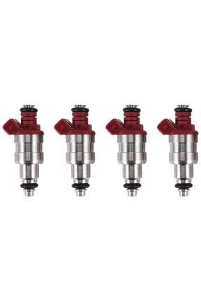 4Pcs Car Fuel Injector Nozzle BAC906031 Golf III 1H1 1.8L 91-97 Engine Nozzle Injection,4 x Fuel Injector Nozzle,Silver