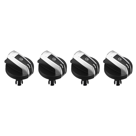 4Pcs Car Headlight Switch Knob Buttons For 5/7 Series X3 X4 F01 F02 F03 F10 F18 F07 F06 F25 F26 Black,4 x Headlight Switch Knob Buttons,Black