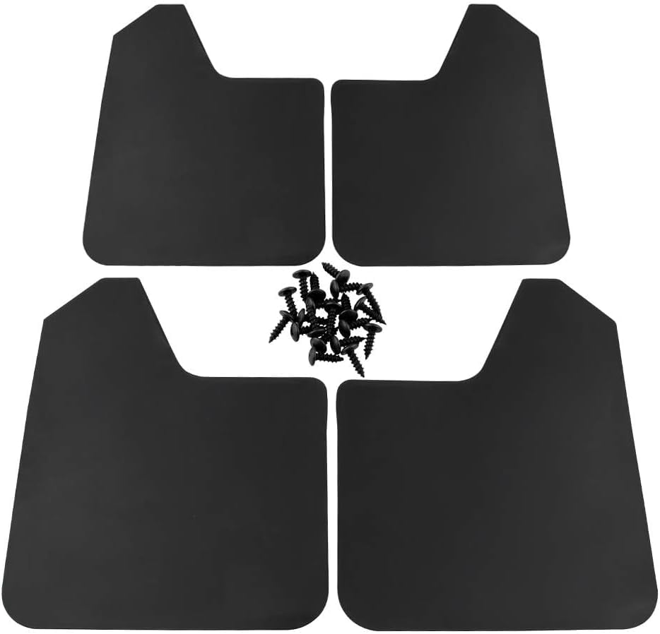 4Pcs Car Mud Flaps Universal Fit Black Color