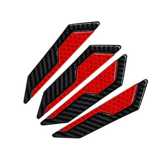 4Pcs Car Safety Decals Reflective Door Edges Strong Adhesive, Protects Doors Night Visibility Sticker