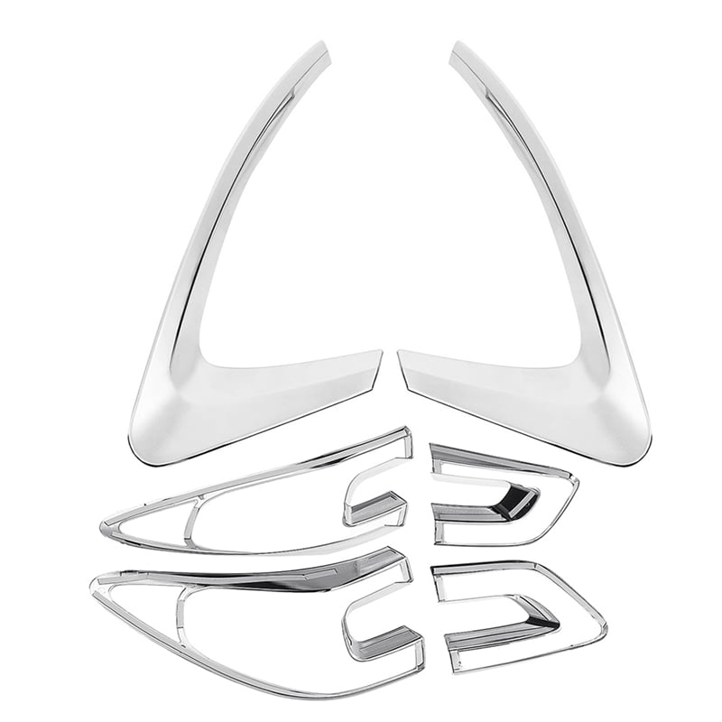 4Pcs Car Tail Light Cover Trim Frame for Kadjar 20152018 & 2x Rear Fog