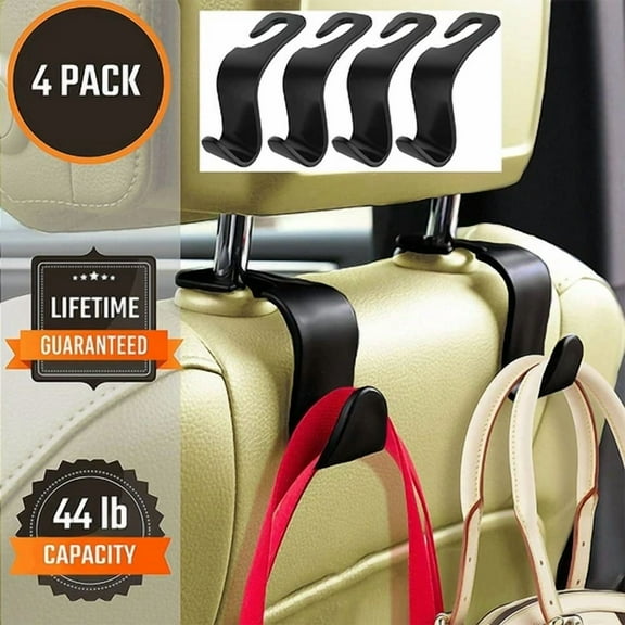4Pcs * Car Truck Seat Front Back Hanger Hooks Headrest Coat Purse Bag Holder