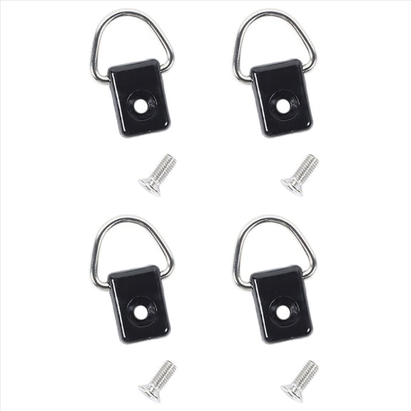 4Pcs Car Trunk Cargo D-Ring Quick Release Fastener Clips for Jimny 2019 2020 2021 JB64 JB74 Interior Mouldings,4 x D-Ring,Black