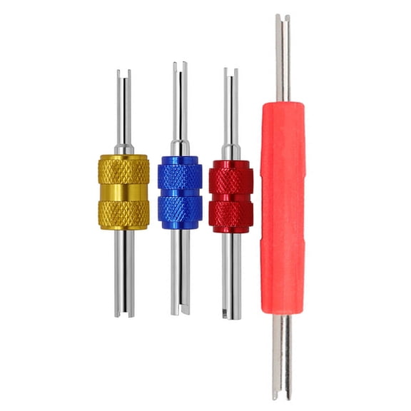 4Pcs Car Valves Cores Wrench Installation Tool Repairing Set Valves Cores Removal Wrench Tool