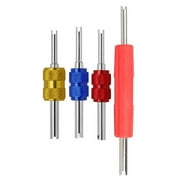 4Pcs Car Valves Stem Cores Remover Wrench Double HVAC Valves Cores Removal Tool Set for Vehicles Truck