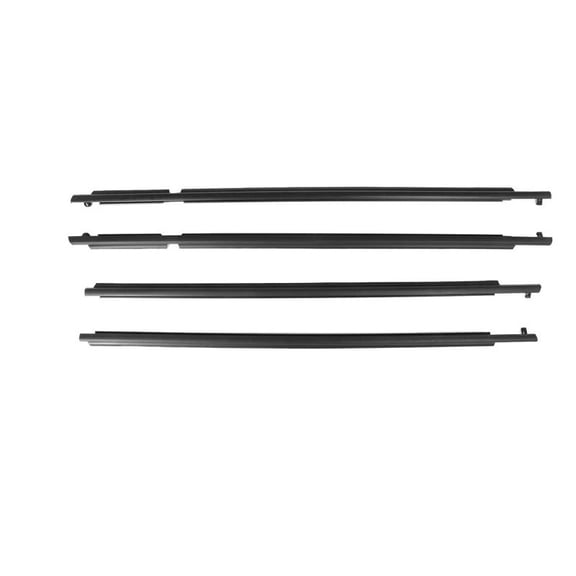 4Pcs Car Window Glass Weatherstrip Belt Trim Front Rear Outer Windows Sealing Strips Rubber For Toyota For RAV4 2009-2012 Waterproof