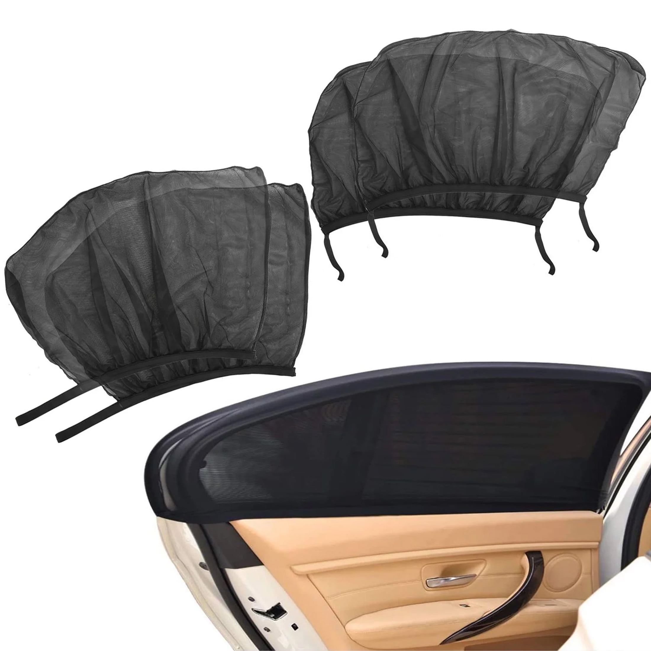 Breathable Mesh Car Window Sun Shades with UV Protection Set of 4