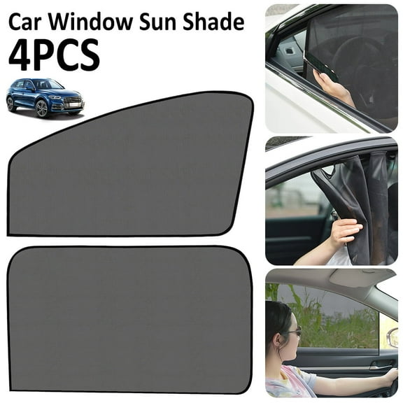 4Pcs Car Window Sun Shades UV Protection Front/Rear Window Screen Shade Car Curtain with Magnetic Sunshine Blocker Car Privacy Shield Auto Interior Accessories Reduce Glare for Most Cars
