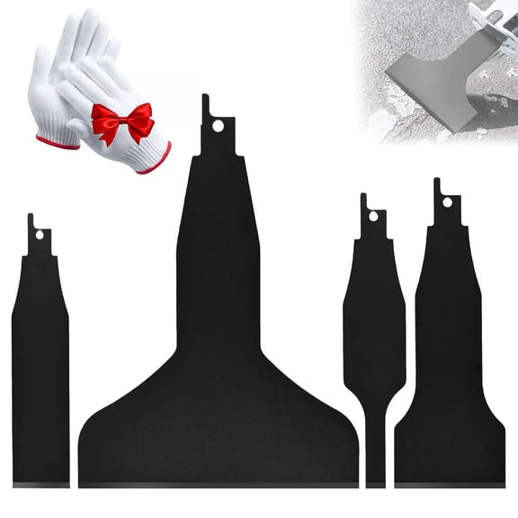 4Pcs Carbon Steel Electric Floor Cleaning Blade, Universal Carbon Steel Cleaning Tool for Tile, Floor Grout and Putty Removal for Home Renovation (4 pcs)