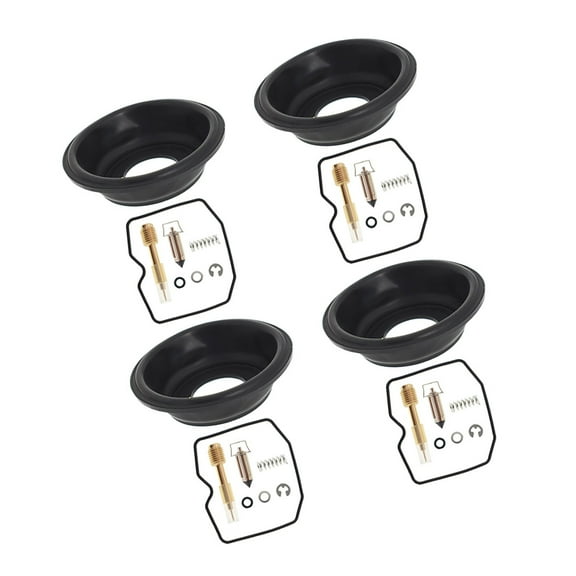 4Pcs Carburetor Carb Rebuild Repair Kit Diaphragm Fit for Kawasaki Ninja 750R ZX750F 1987-1990, 900R ZX900A 1984-1986
