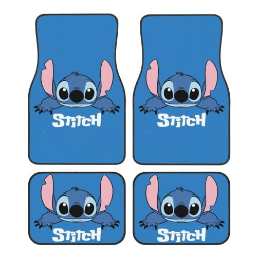 4Pcs Cartoon Automotive Floor Mats Set Car Interior Decoration, The Mat Surface Is Flat, Not Easy To Deform, The Bottom Is Drop-molded, Effective Anti-slip, Keep The Car Clean And Tidy