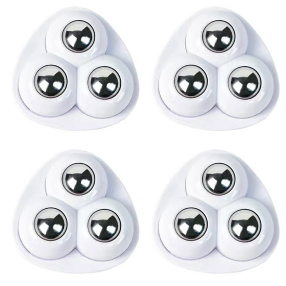 4Pcs Caster Wheels for Small Kitchen Appliances Rollers,Small Self Adhesive Caster Wheel,Mini 360 Swivel Wheels,Stainless Steel Rolling Universal Wheel for Coffee Maker,Swivel Universal Wheel(White)