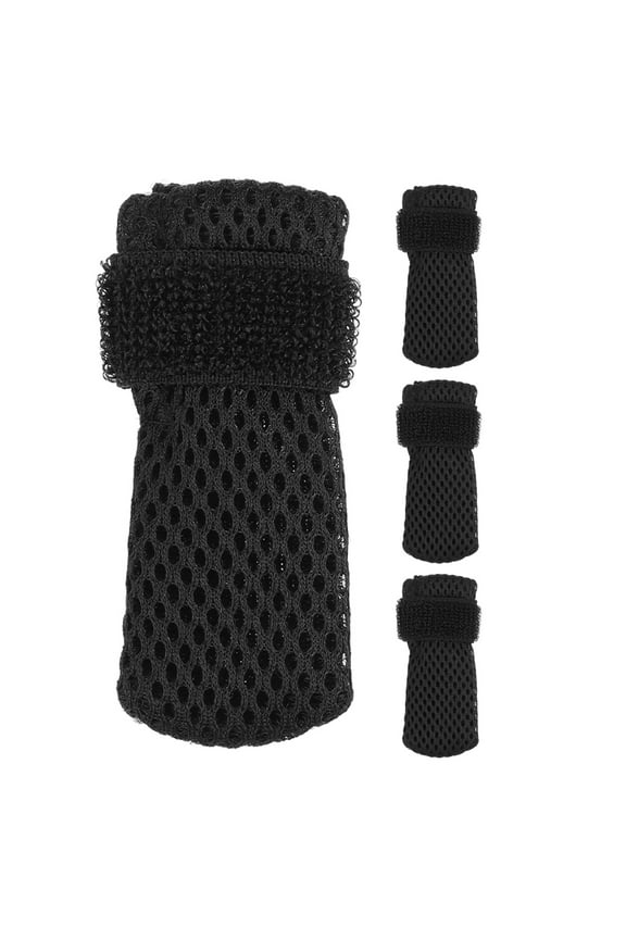 4Pcs Cat Boots Cat Claw Covers Black Anti Scratch Cat Mittens Breathable Mesh Cat Foot Covers Cat Claw Protectors For Indoor Cats Pet Bathing Cutting Nails Size S