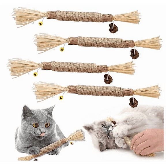 4Pcs Cat Chew Sticks,Catnip Stick,Catnip Sticks,Cat Grass Stick,Molar Cat Interactive Stick,Catnip Toys Sticks,Cat Toy Stick,Cat Stick