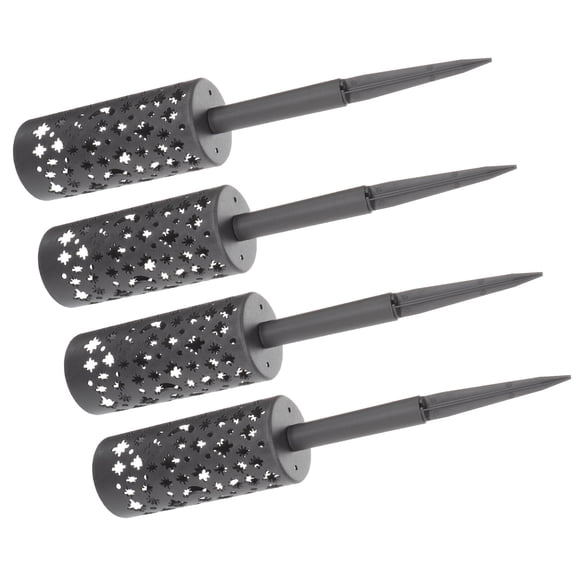 Raindrops Grave Vase Black 15.4x3Inch Plastic Cemetery Flower Container