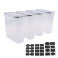 thumbnail image 1 of 4Pcs Cereal Storage Container Set, PP Airtight Food Storage Containers 4L for Cereal, Snacks and Sugar, 1 of 6