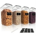 thumbnail image 1 of 4Pcs Cereal Storage Container Set, PP Airtight Food Storage Containers 4L for Cereal, Snacks and Sugar, 1 of 7