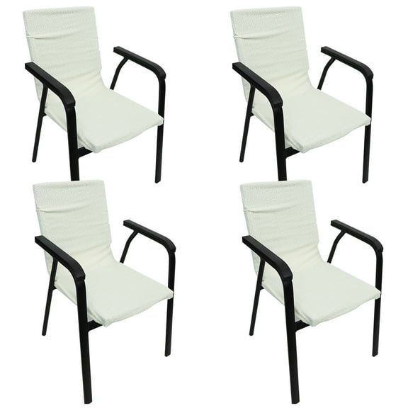 4Pcs Chair Cover Stretch Chair Slipcover Soft Polyester Kitchen Chair Covers Fashion Chair Slipcovers Removable Washable Chair Cover for Kitchen Dining Room Living Room Chairs