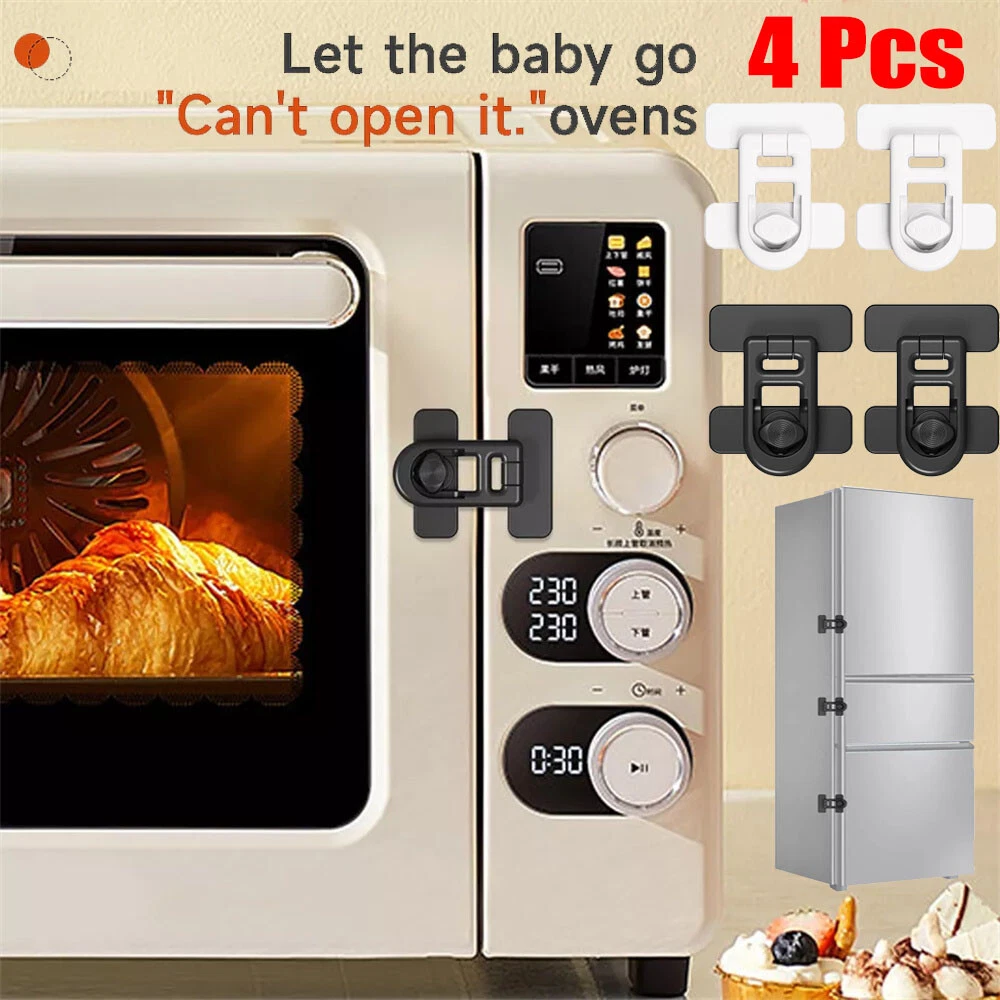 4Pcs Child Proof Fridge Lock Oven Lock Multifunction Buckle For Kids Protection