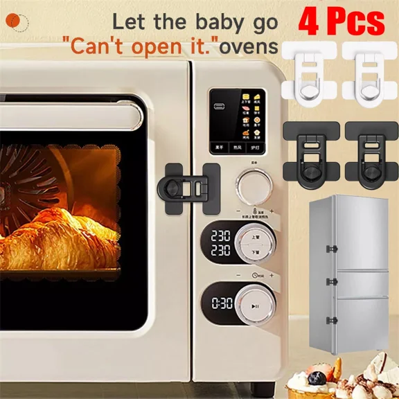 4Pcs Child Proof Fridge Lock Oven Lock Multifunction Buckle For Kids Protection