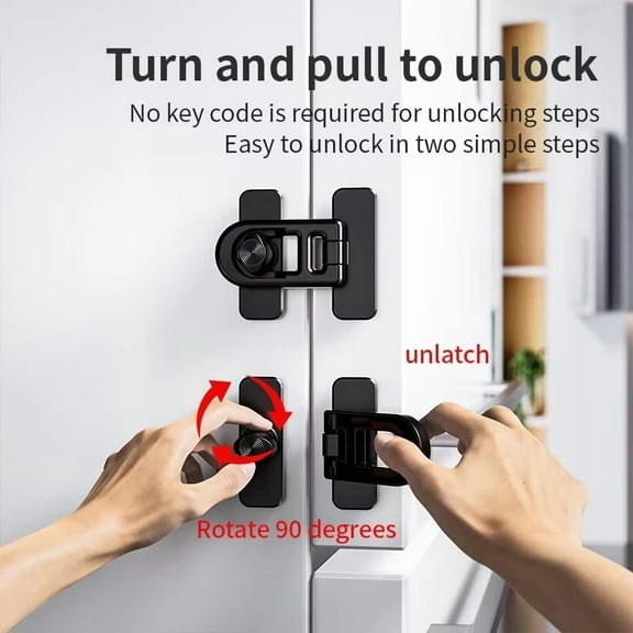 4Pcs Child Proof Fridge Lock Oven Lock Multifunction Buckle For Kids Protection