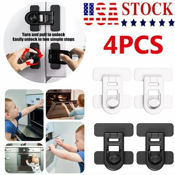 4Pcs Child Proof Fridge Lock Oven Lock Multifunction Buckle For Kids Protection