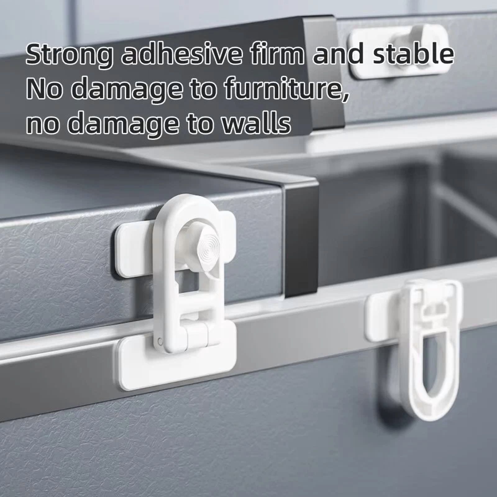 4Pcs Child Proof Fridge Lock Oven Lock Multifunction Buckle For Kids Protection