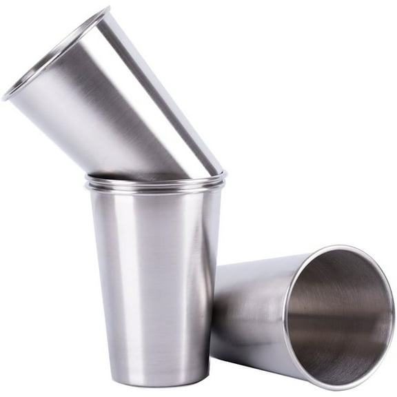 4Pcs Chilling Beer Glasses,4.1x3.3x2.2In Stackable Pint Cup Tumblers for Travel,350 Ml Stainless Steel Beer Cups for Travel,Restaurant