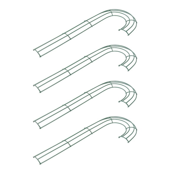 4Pcs Christmas DIY Wreath Cane Shape Frame Decor Loop Flower Hanging Loop