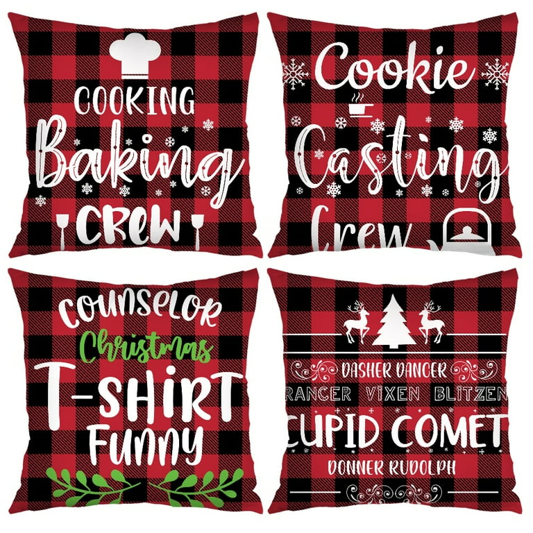 Red buffalo plaid pillow covers clearance
