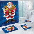 thumbnail image 1 of 4Pcs Christmas Shower Curtain Set Winter Bathroom Set with Shower Curtain and Rugs, Christmas Themed Shower Curtain Set, Winter Christmas Tree Santa Bath Accessories Set B1, 1 of 5