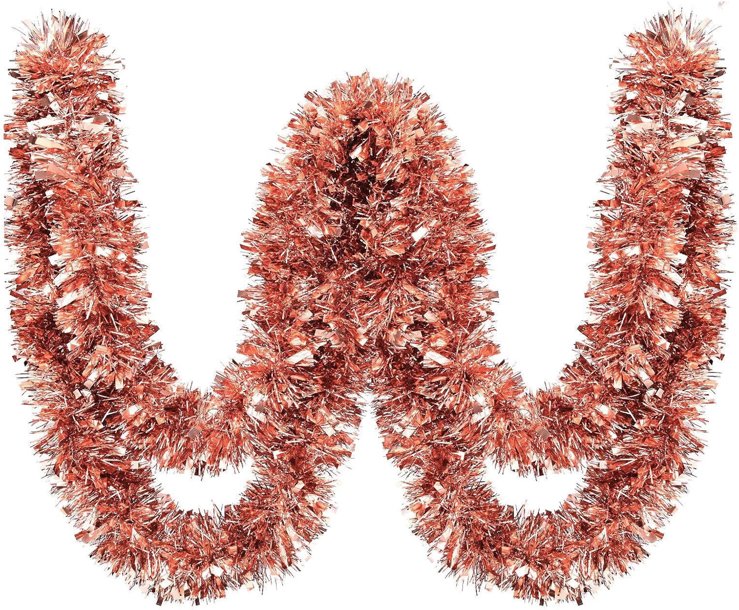 Christmas Tinsel Garland - 78.7 Feet Metallic Red & Green Twist Garland For Tree, Staircase, Indoor/Outdoor Decor